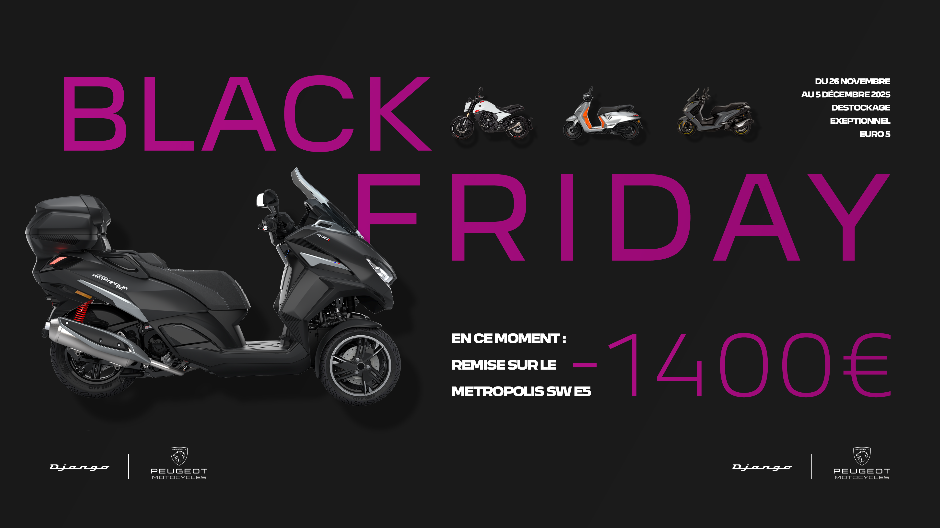 Vivez le Black Friday chez Peugeot Motocycles !