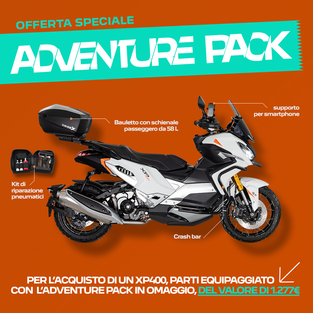 1.277 € di equipaggiamenti offerti con l’acquisto di un XP400