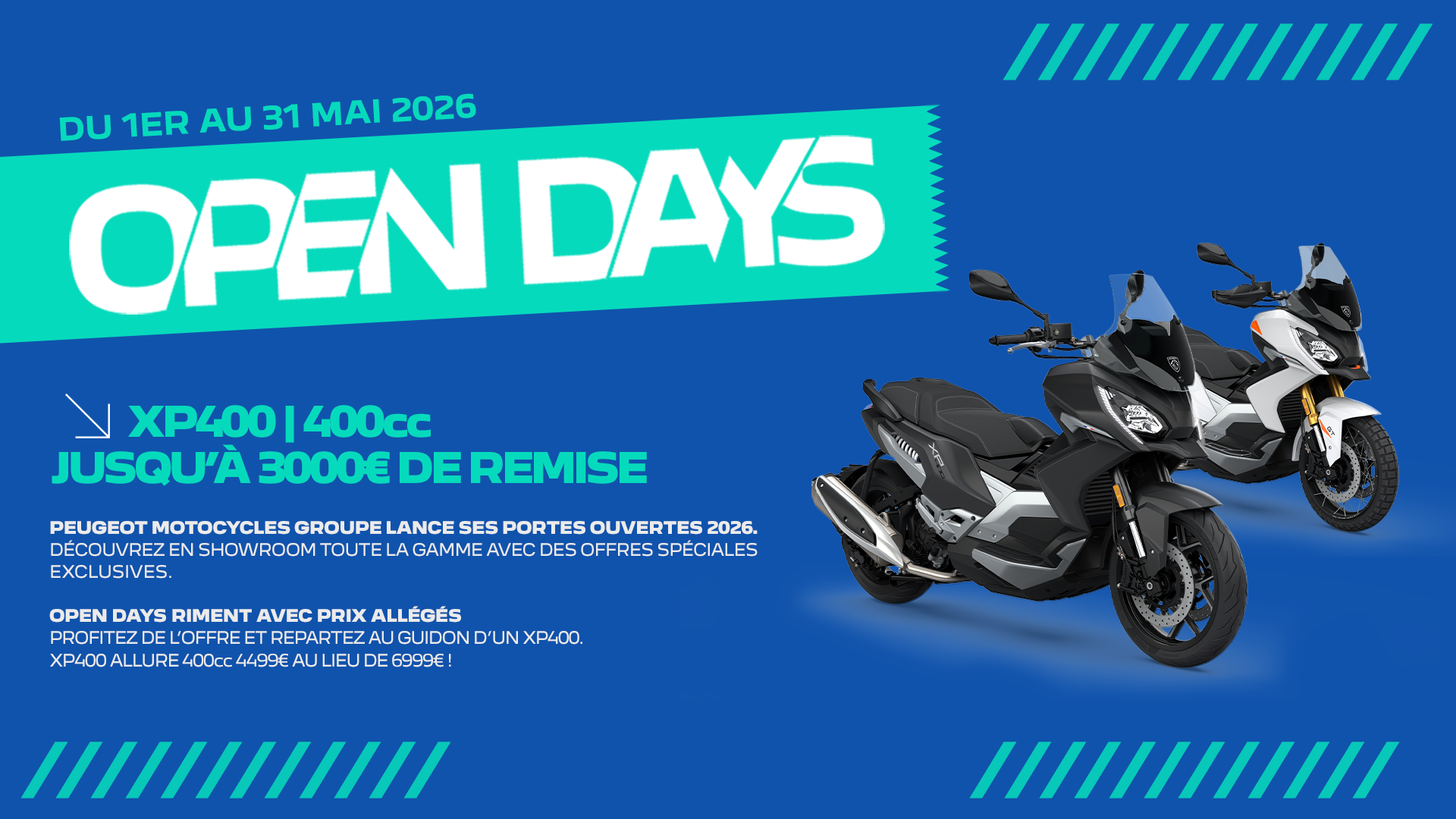 Les Open Days Peugeot Motocycles Groupe, c’est en concession jusqu’au 30 mai !