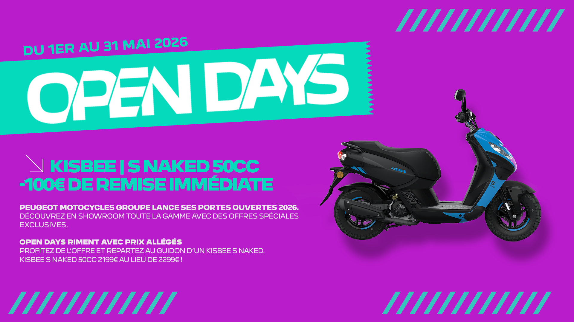 Les Open Days Peugeot Motocycles Groupe, c’est en concession jusqu’au 30 mai !