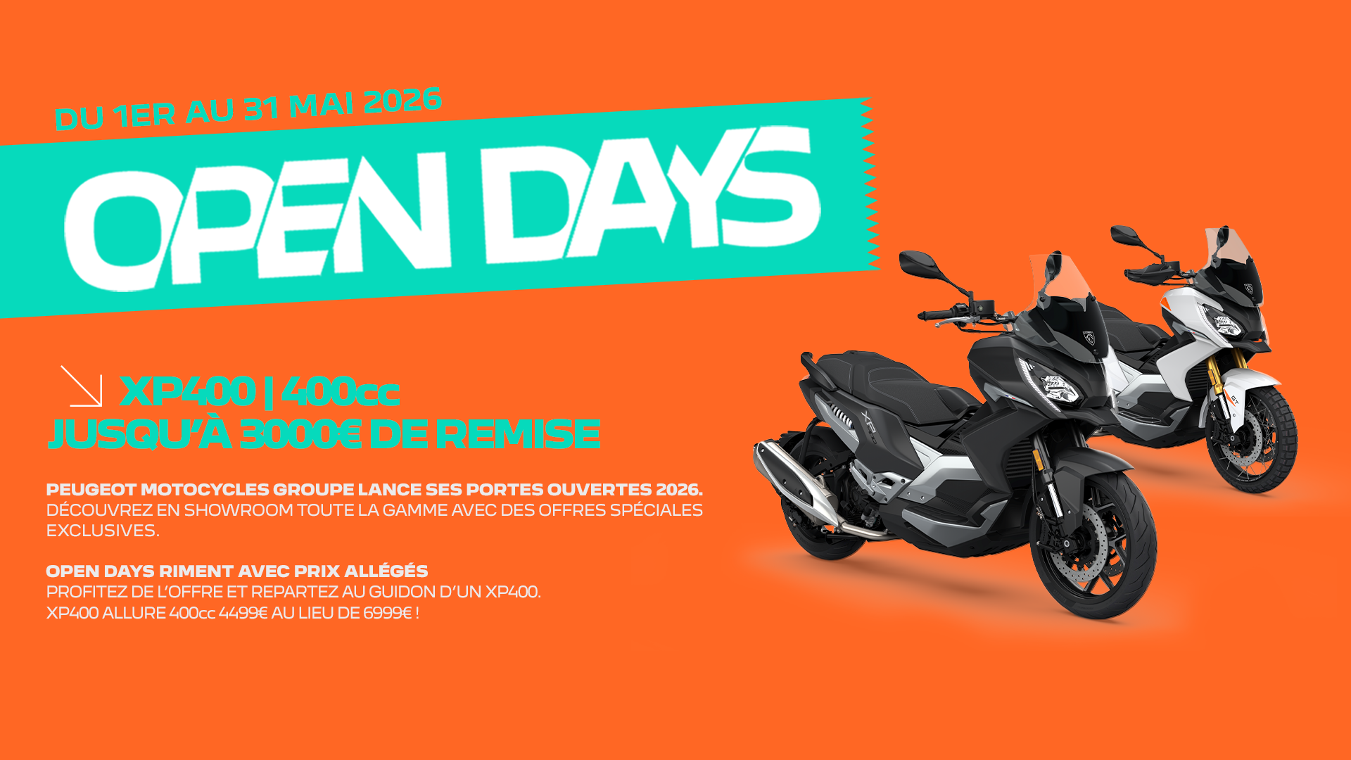 Gamme Peugeot XP400 — profitez de 3 000 € de remise pendant les Open Days sur notre gamme €5 !