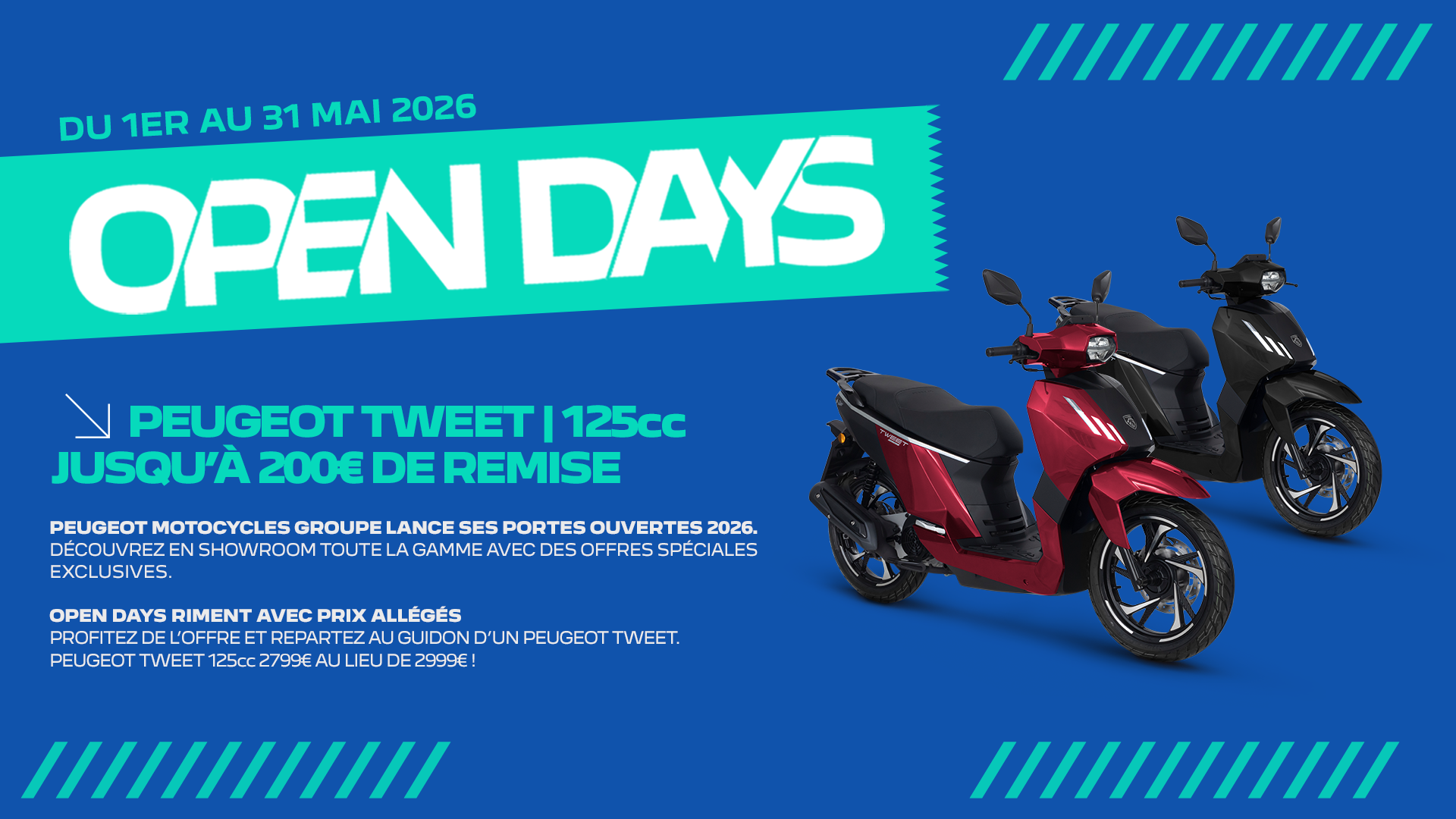 Gamme Peugeot Tweet 125 — 200 € de remise