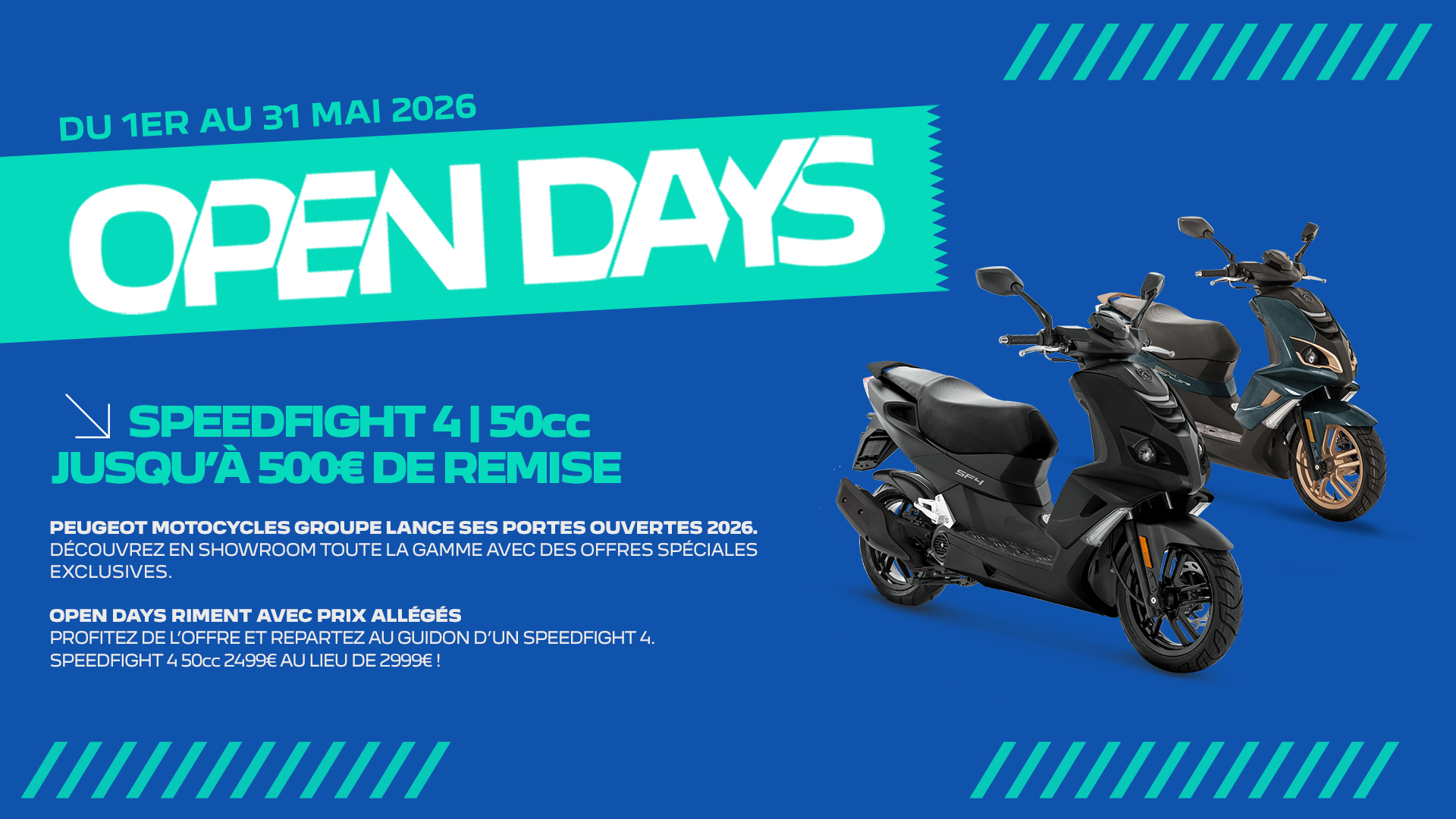 Gamme Peugeot Speedfight — 500 € de remise