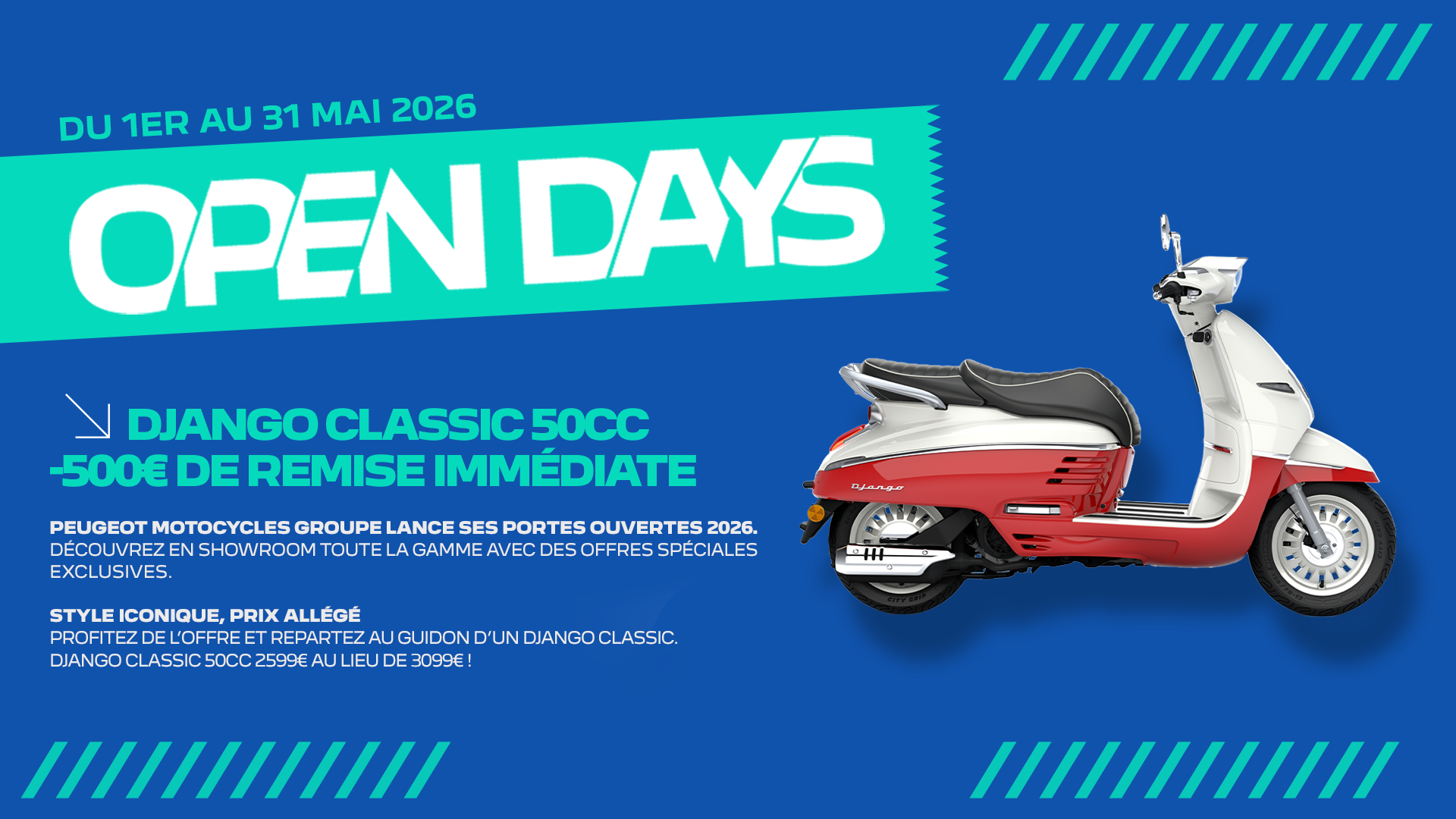 Gamme Django Classic 50cc — 500 € de remise