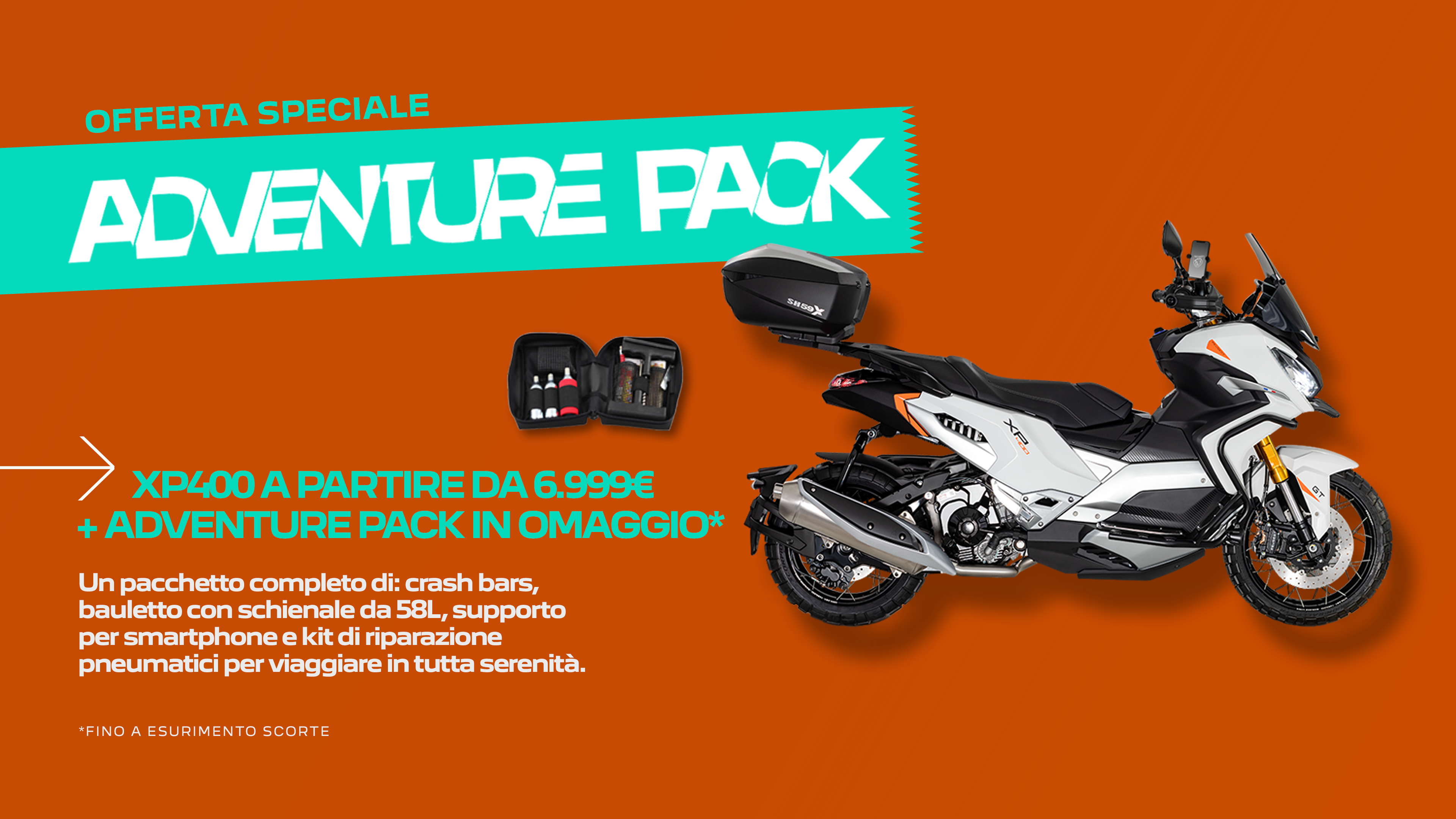 1.277 € di equipaggiamenti offerti con l’acquisto di un XP400